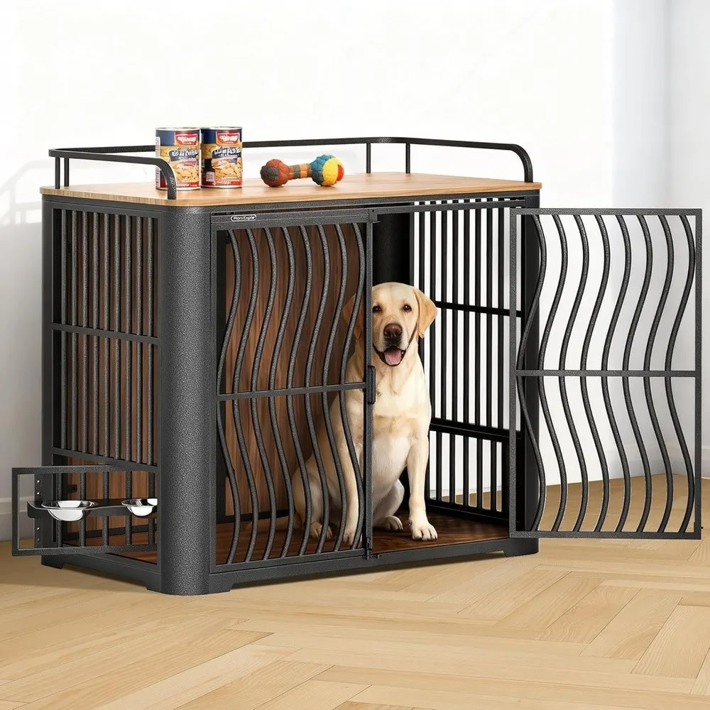 48 Inch Dog Crate Furniture for Large Dogs Heavy Duty Wood Dog Kennel Furniture Indoor for Large and Medium Dogs Pet