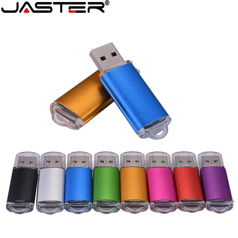 Promotion Metal USB Flash Drive 128GB Original USB 2.0 Pen Drive 64GB 16GB 32GB Low Price Pendrive 4GB Free Gifts Key Chain