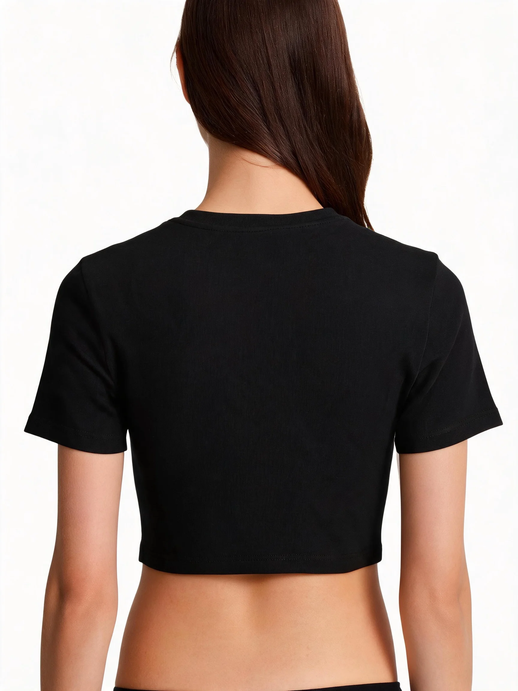 Diamond Crystal Butterfly Decorated Slim Fit Short Street Style Commute Slimming Women's T-Shirt Fashionable Versatile Top