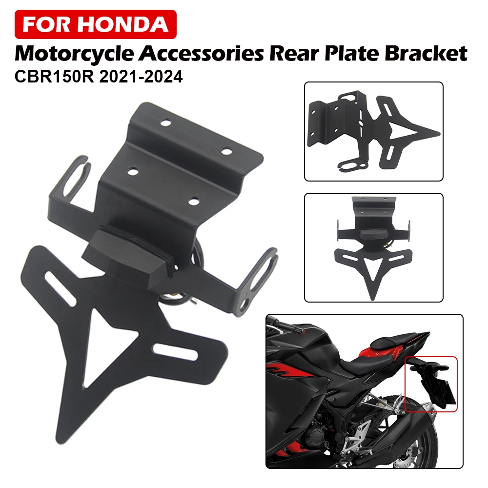 

For HONDA CBR150R CBR150 CB 150R 2021-2025 Motorcycle License Plate Holder Bracket CBR 150 Rear Tail Tidy Fender Eliminator Kit