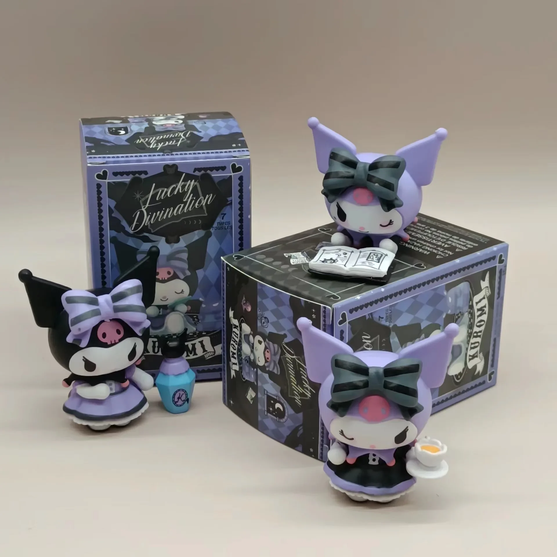 Kuromi Sanrio  Anime Character  Blind Box Surprise Bag Lucky Divination Series Toy Cute Character Model Fans Collection Toy