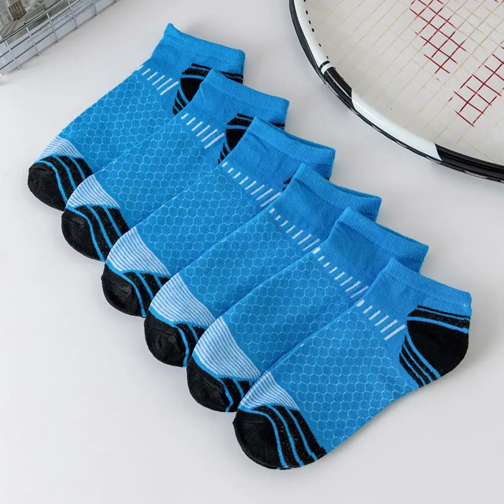 Thermal Insulation Socks Moisture-wicking Basketball Socks for Men 5 Pairs of Breathable Anti-slip Ankle Socks for Sports Yoga