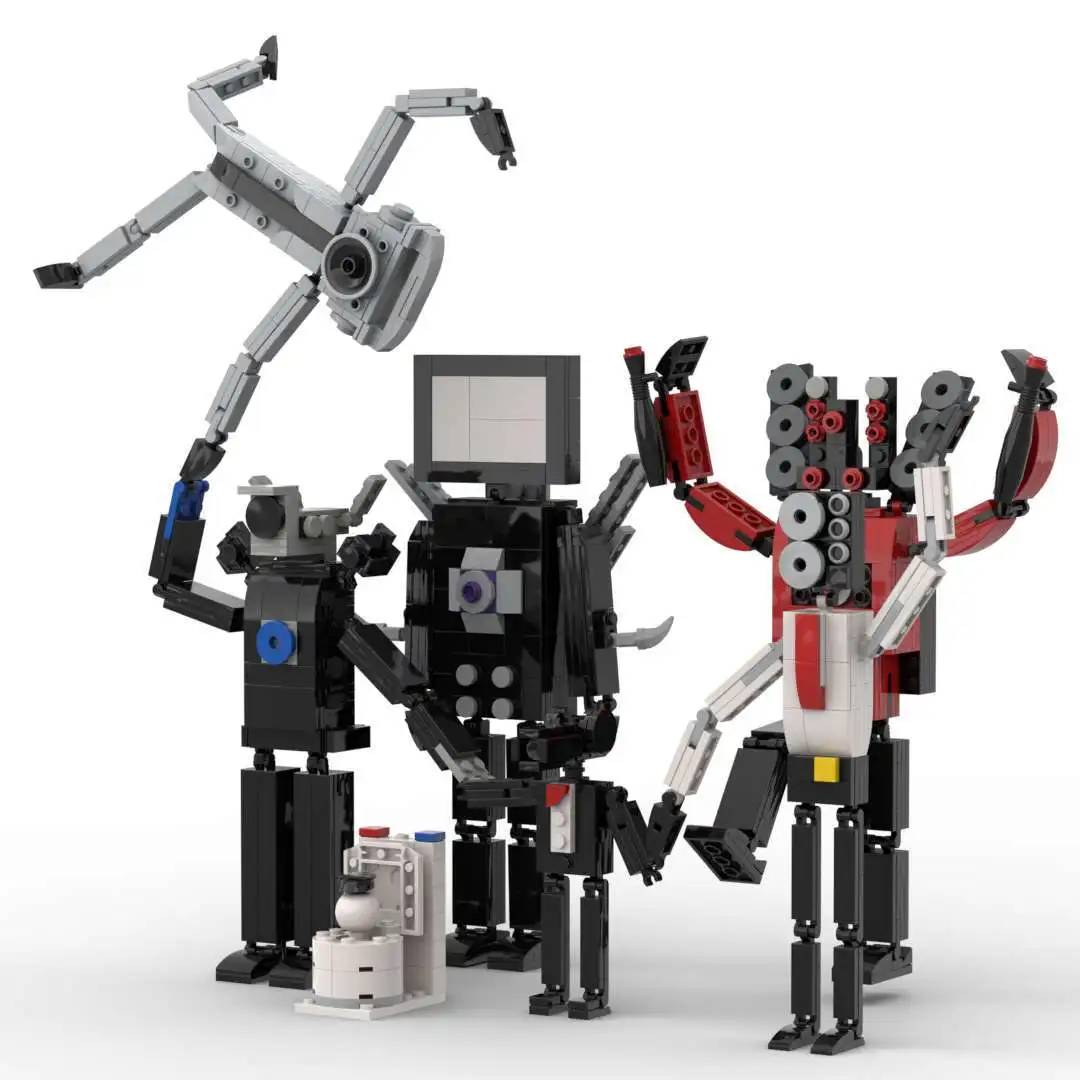 

Children Building Block Toys Toilet Man Tv Man Skibiditoilet Assembly Simulation Robot Figure Game Merchandise Birthday Gift Set