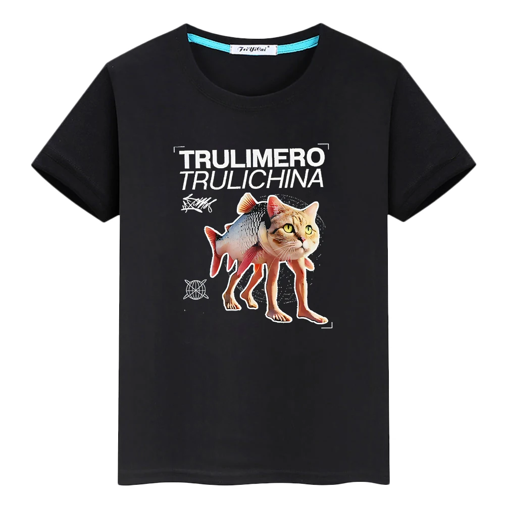 

Итальянская футболка с принтом мозга для мальчиков 10 лет, футболки из 100% хлопка с героями мультфильмов, топы y2k, цельный аниме, короткая детская одежда для девочек