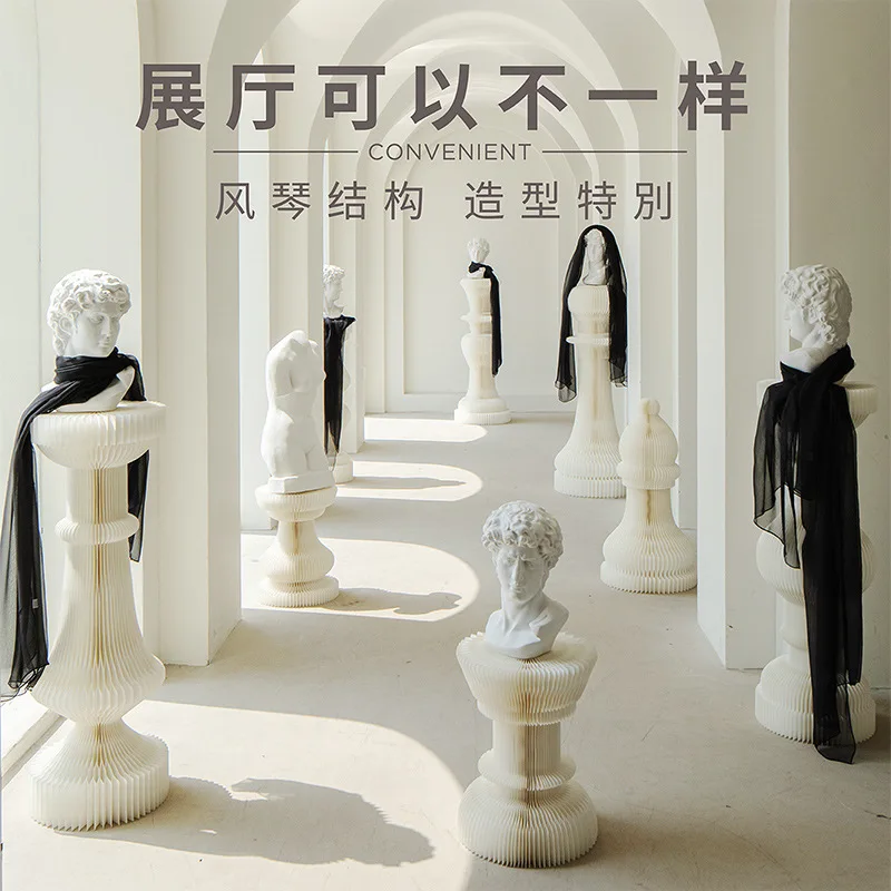 Eighteen paper chess pieces display stand creative display column window display stand exhibition Zhongdao water table creative