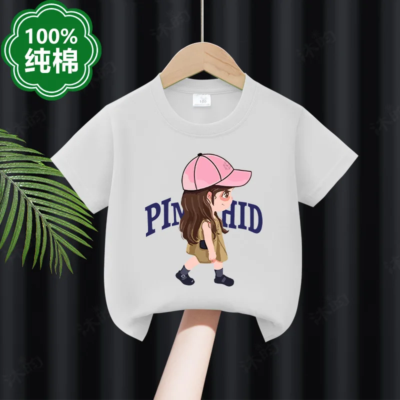 Thin Model Modal Cartoon Printing New Children's Undershirt Children's T-shirt Baby Top Girls Clothes  Boys Clothes