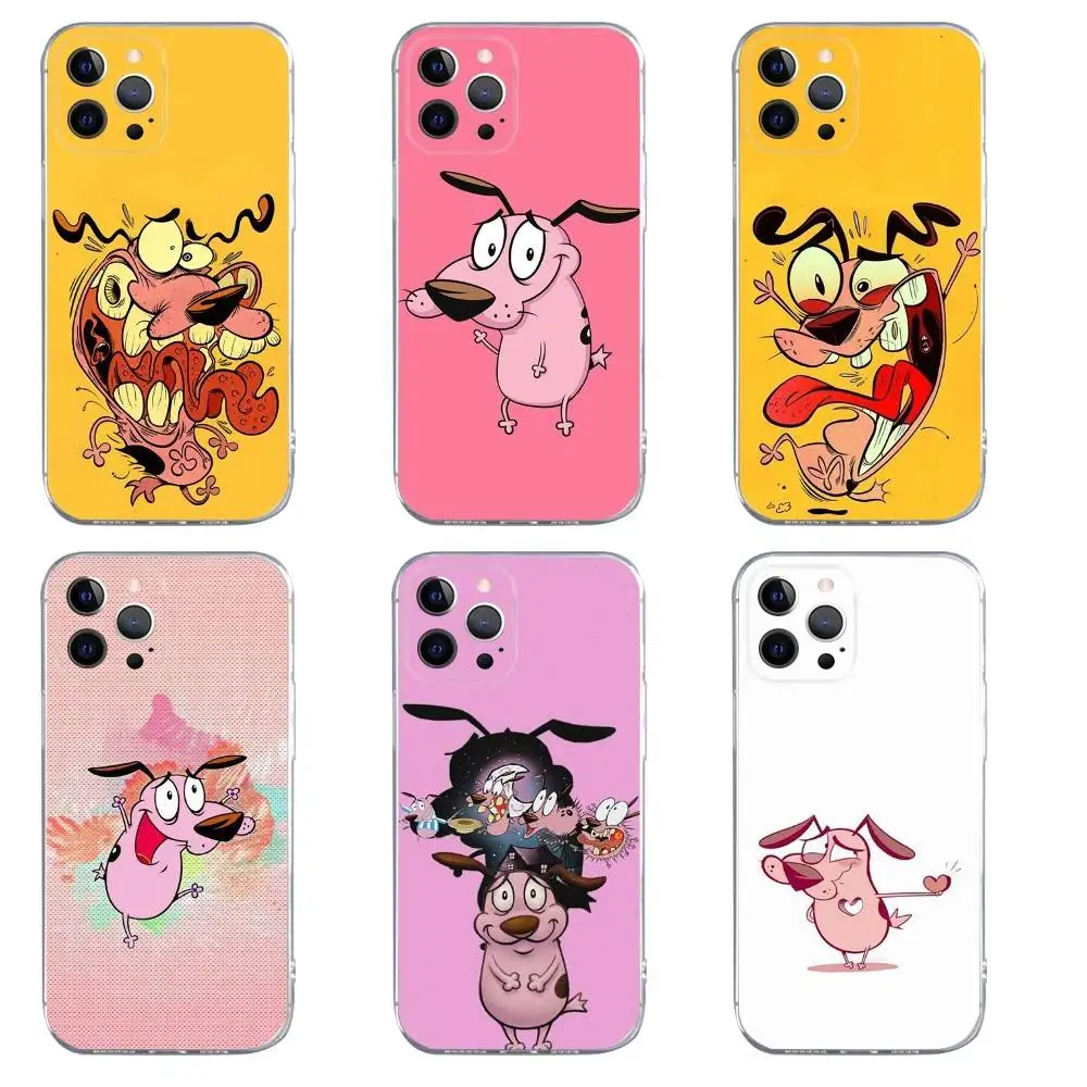 

Dog C-Courage The C-Cowardly Phone Case For iPhone 16,15,14,13,12,11,Pro,Max,Xs,Xr,X,7,8,Plus,Mini Silicone Clear Cover