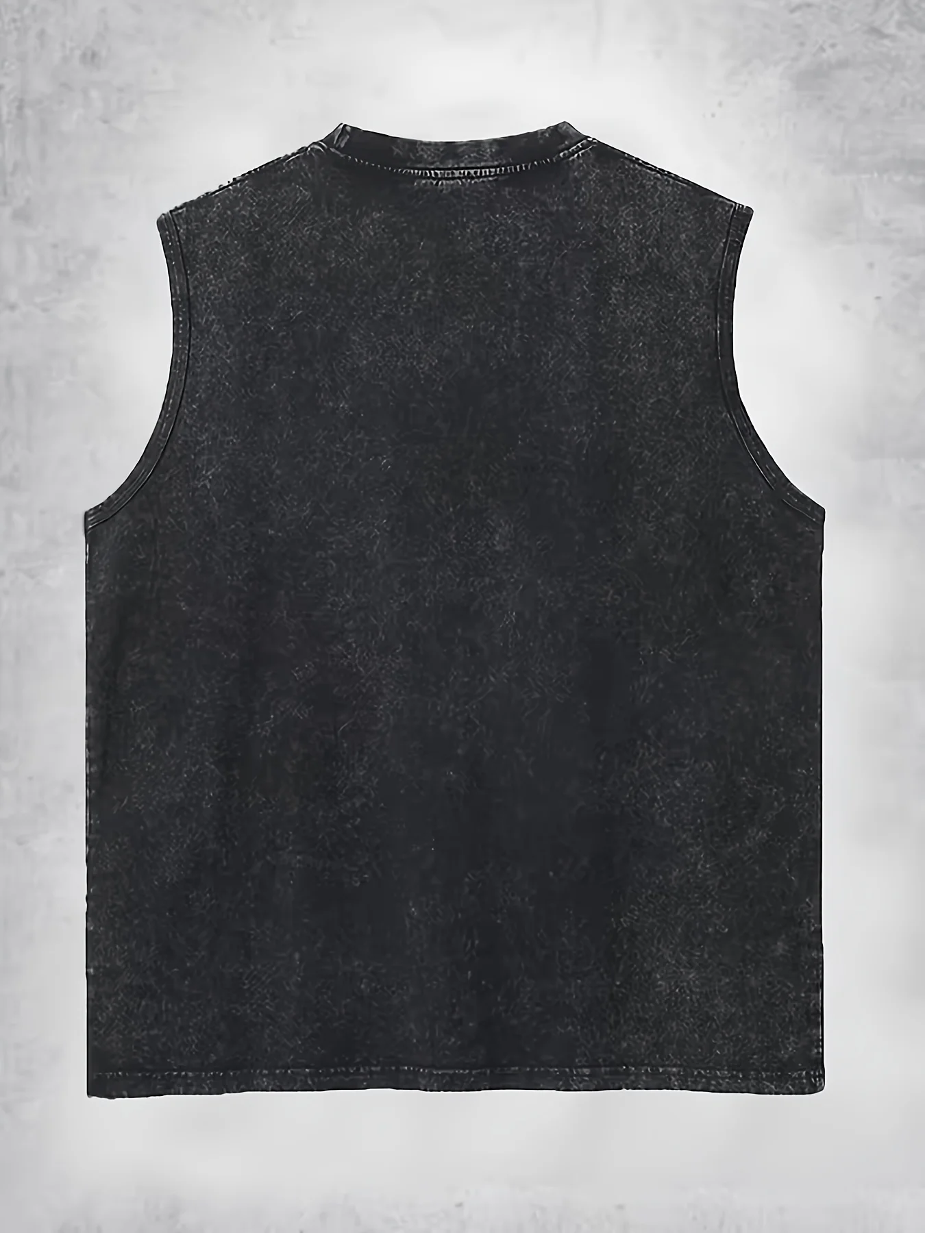 210g Washed Vest, Black Cat Smoking Print, High-quality Batik Cotton, Machine Washable, Has a Certain Thickness Suitable for Summer Vests, Outdoor Activities, Holiday Gift, Vintage Plus-size Washed Cotton Vest, 2026 Street Fashion Trend, PLUS SIZE