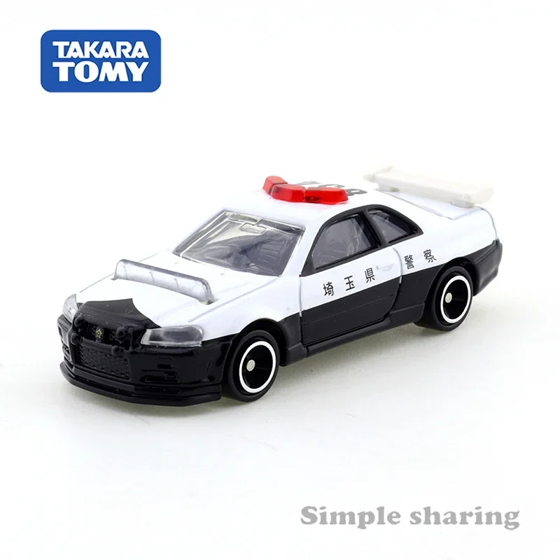 Takara Tomy Tomica No.1 Nissan Skyline GT-R BNR34 Police Car 1/64 Motor Vehicle Diecast Metal Model Kids Xmas Gift Toys for Boys