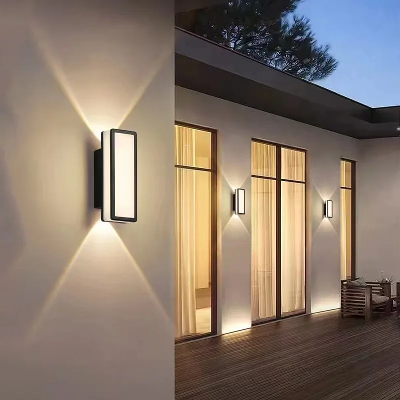 في الهواء الطلق وحدة إضاءة LED جداريّة مصباح مقاوم للماء شارع فناء شرفة مصباح المنزل المدخل الإقامة شرفة شرفة جو الإضاءة الشمعدانات
