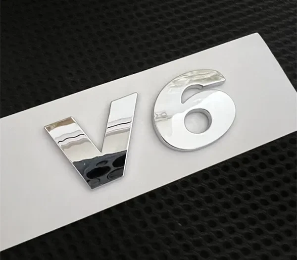1pcs 3D ABS high quality V6 V8 TDI TSI car Letter Rear trunk Decals Emblem badge sticker Decal styling