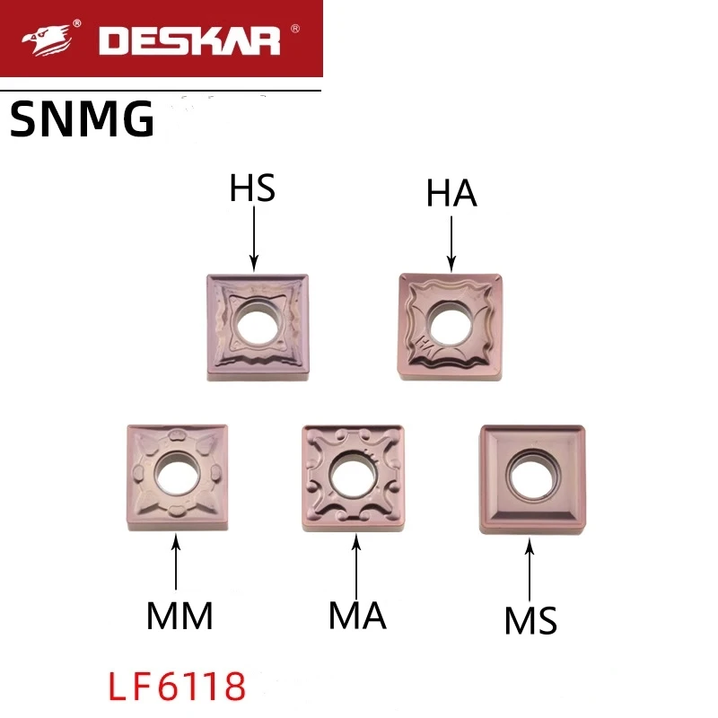 DESKAR SNMG120404 SNMG120408 MA MS LF6018 CNC Turning Tools Carbide Inserts Lathe Cutter Cutting For Stainless Steel