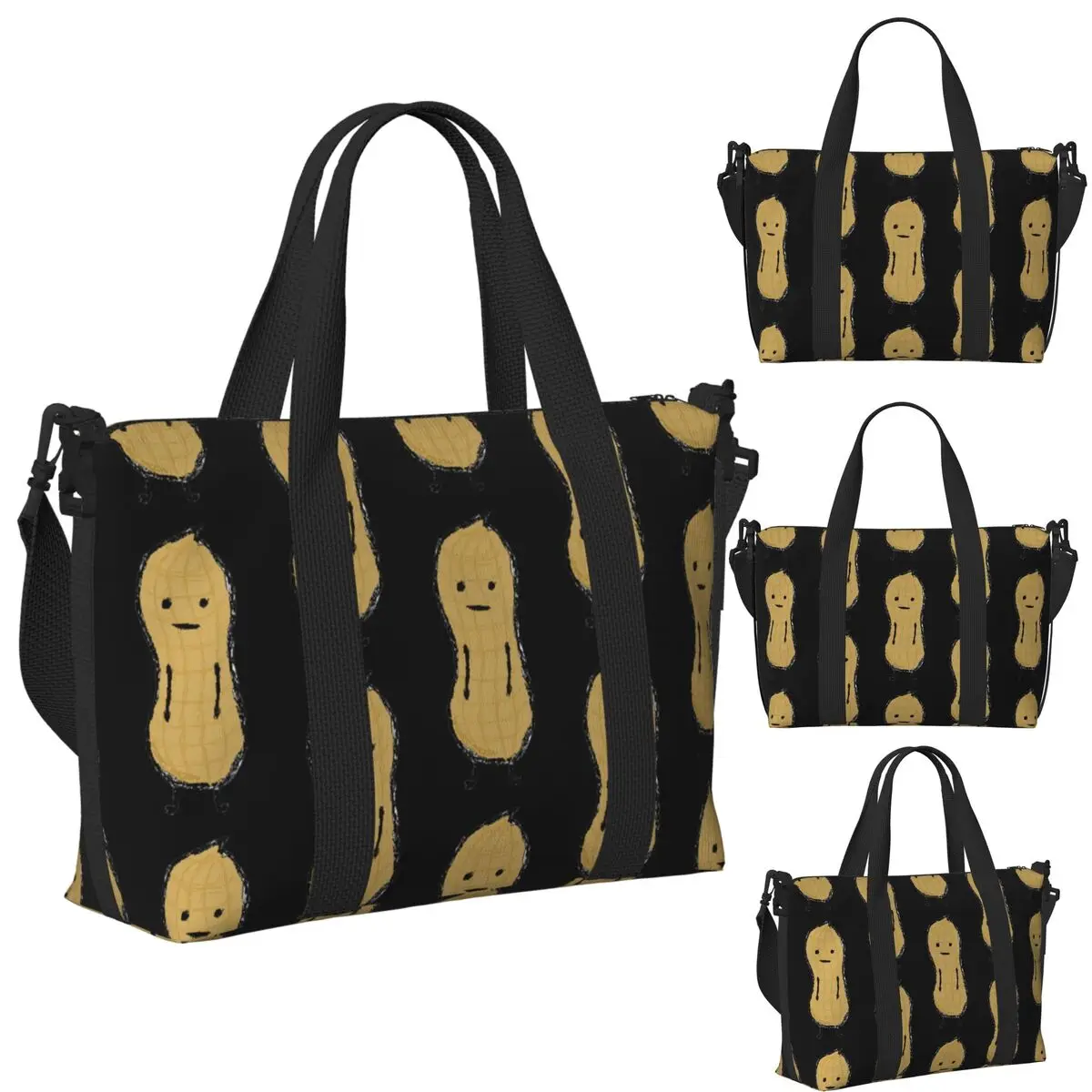 

Пляжная дорожная сумка с арахисом, большая вместительная сумка-тоут для спортзала, спортивная женская дорожная сумка для покупок