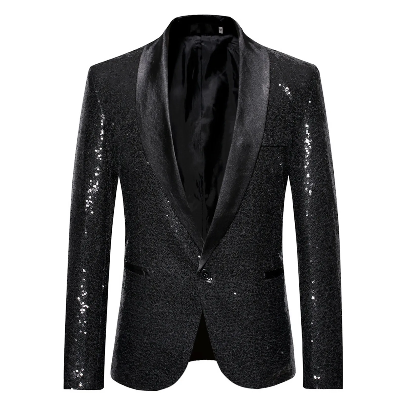 Men'S Casual Fashion Suit Sequin Male Stage Personality Performance Emcee Sequin Solid Color Suit 2024 Leisure Hot Selling Wear