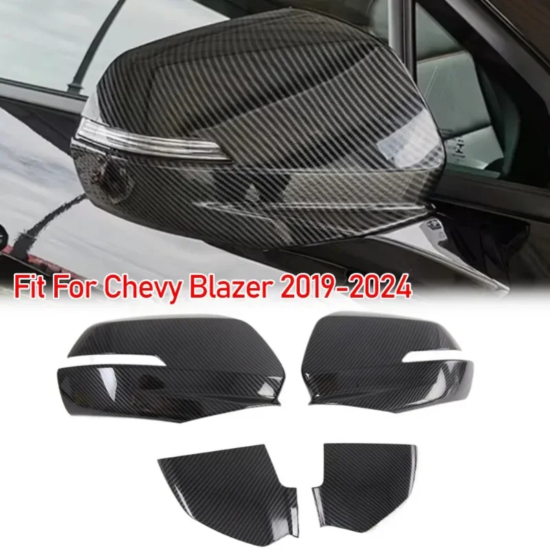 

Для Chevy Blazer 2019-2024 автомобильная наклейка на боковое зеркало заднего вида, крышка крыла, внешняя дверь, задний вид, отделка корпуса, вид из углеродного волокна