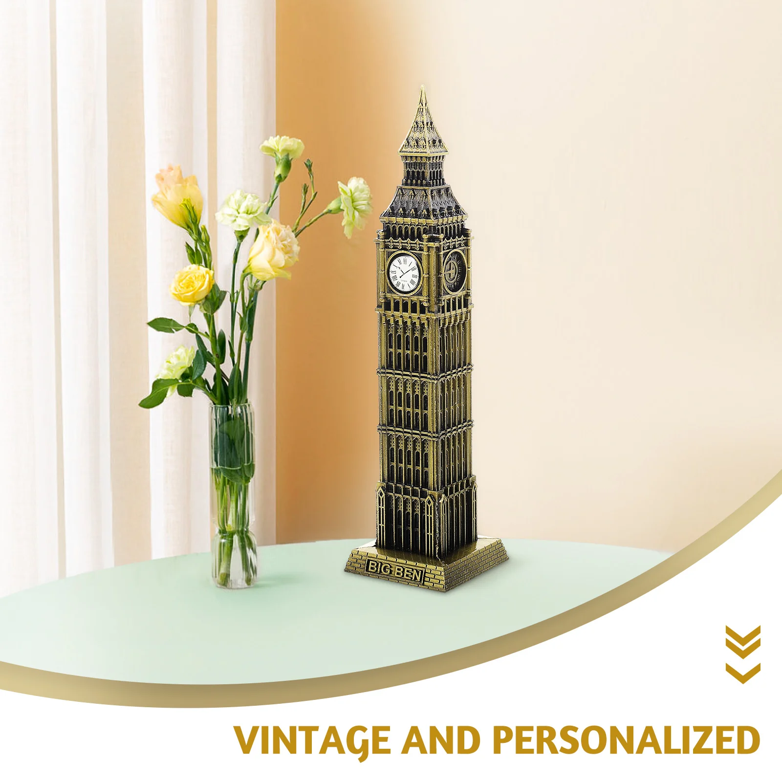 Big Ben Model Decorative Building Sculptures Resin Architectural 3d Puzzles Adults London souvenirs England Metal Building Model