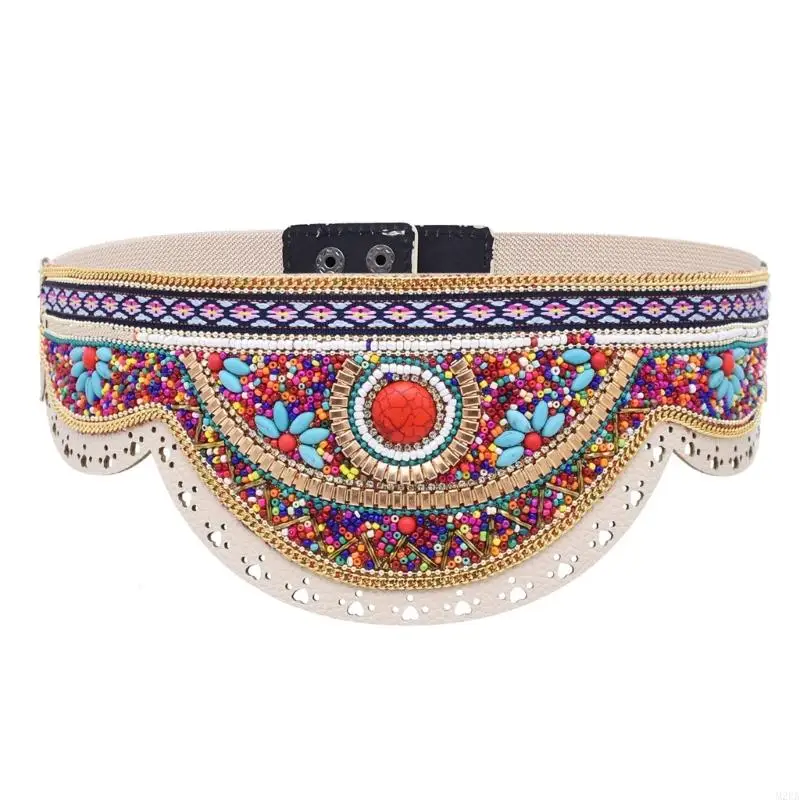 2026 New Handwoven Bead Belt Bohemian Women's Waist Accessory With Adjustable Tie Beach Vacation Essential
