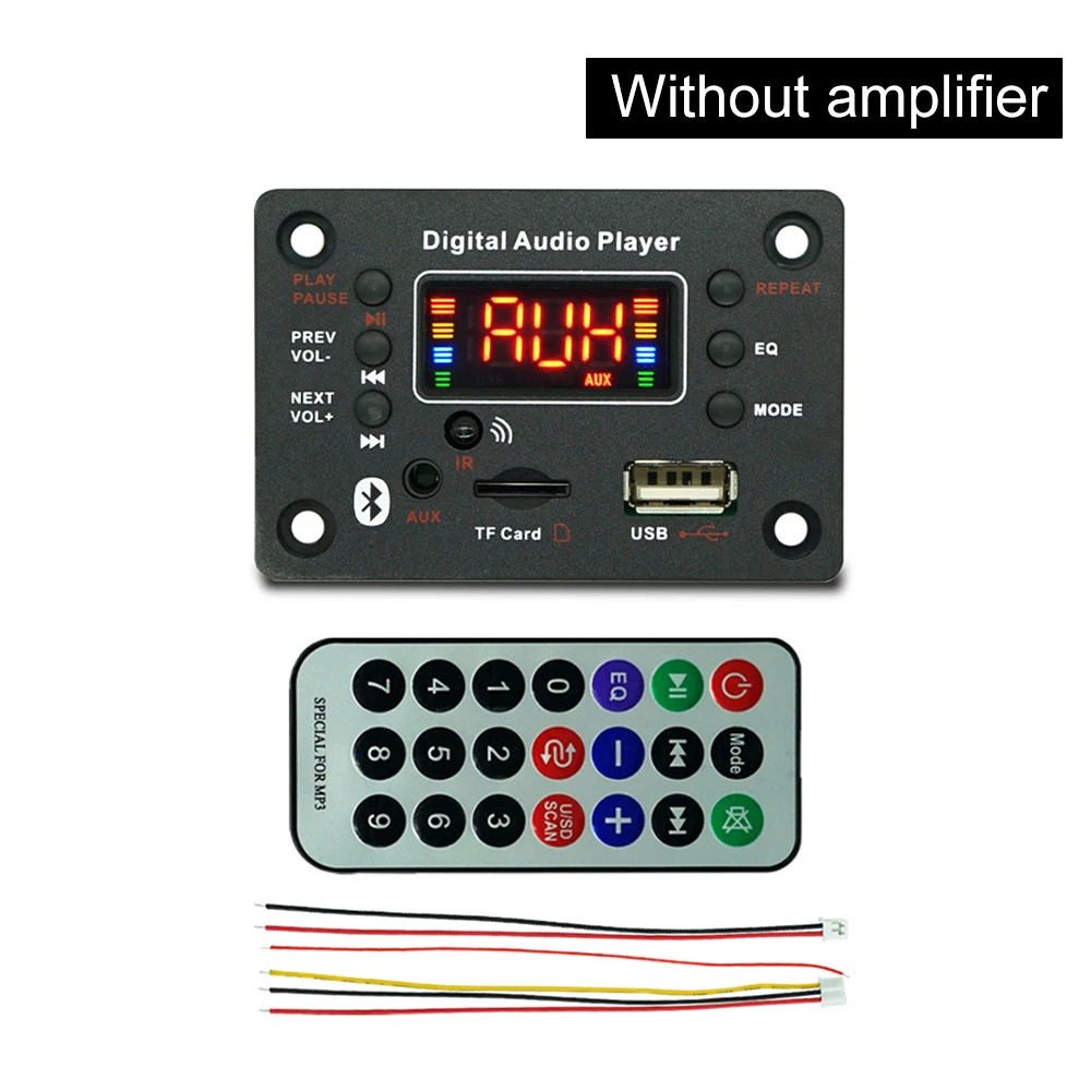 2*40W Amplifier MP3 Player Module Bluetooth-compatible 5.0 Decoder Board DC7-20V 80W Amplifier Car FM Radio Module MP3 Players