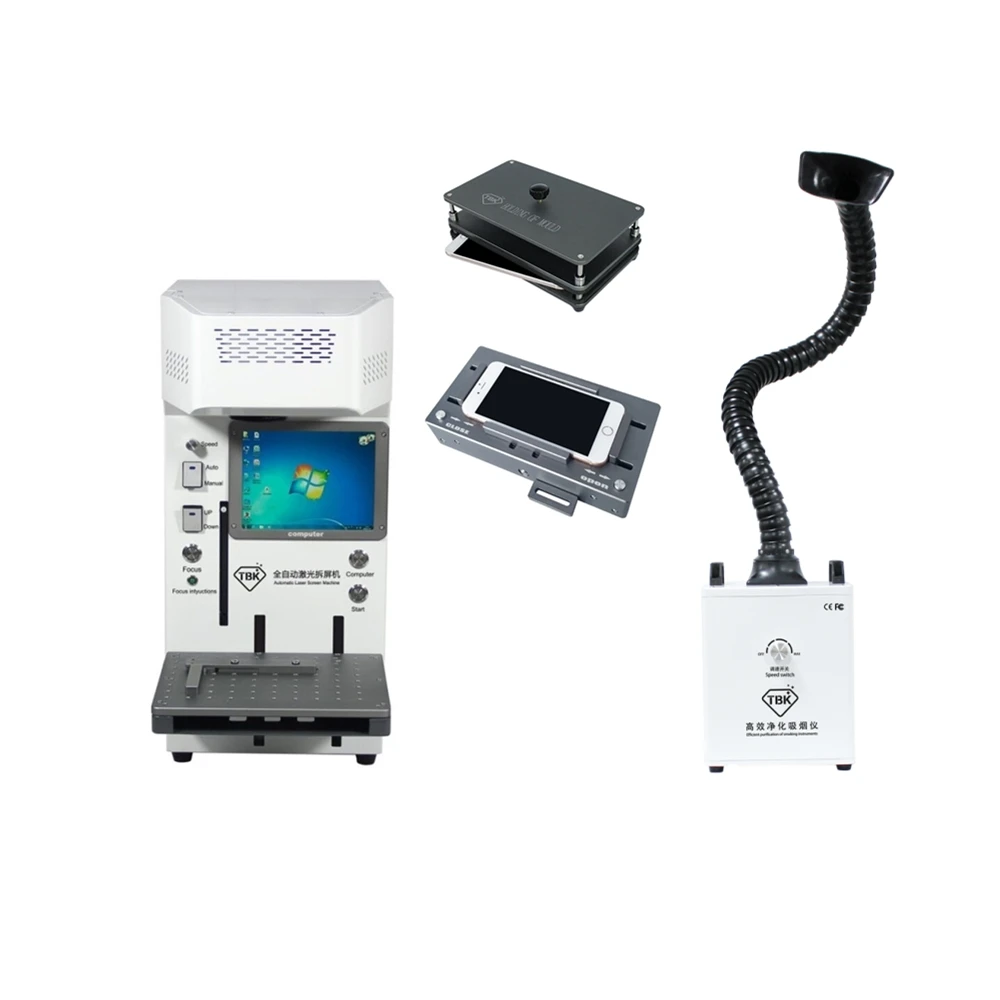 LY TBK 958A-Pro Auto Focus LCD Mini Fiber Laser Repair Machine 20W For Phone Back Cover Glass Frame Separating Engraving Machine