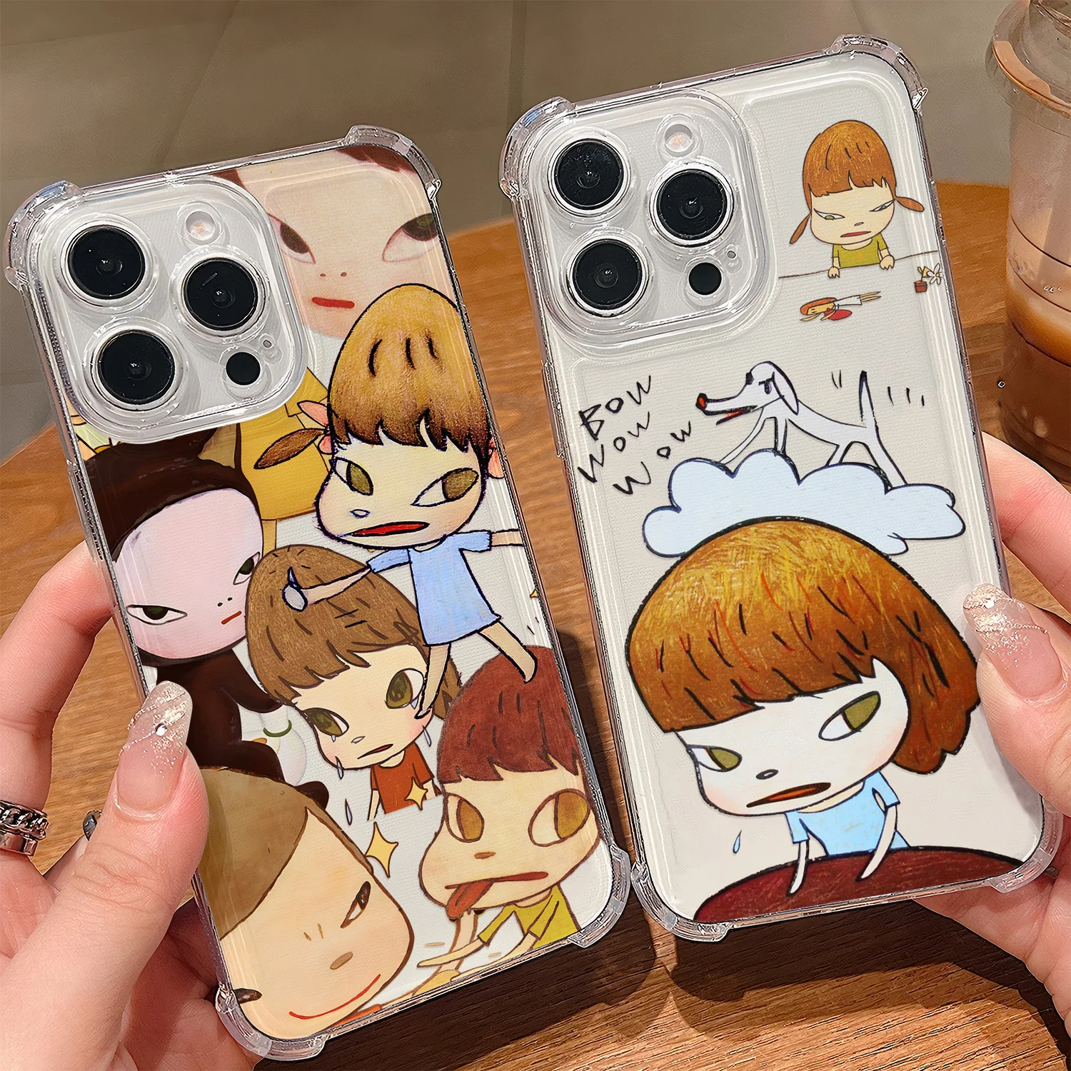 Image of Cartoon Yoshitomo Nara Anti Fall Telefon Fall Für Xiaomi Redmi 14C 13C 12C K50 K40 Hinweis 14 13 12 11 10 9S A1 A2 Pro Plus 4G 5G
