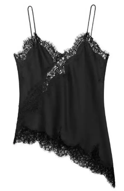 قمصان نسائية بحزام سباغيتي بحاشية غير منتظمة أنيقة للصيف