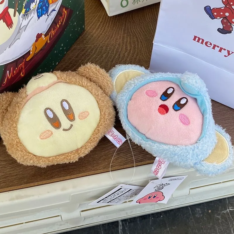 Kawaii Cartoon Star Kirby Keyring Pendant Soft Toys Doll Keychain Decoration Waddle Dee Game Peripheral Birthday Gifts for Kids