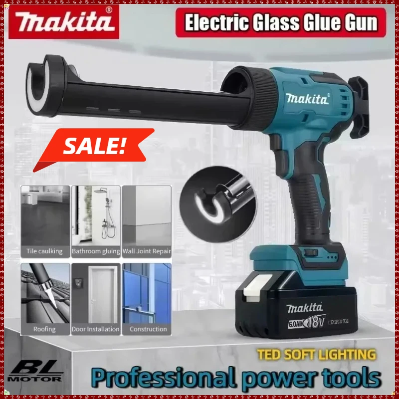 

Makita Electric Glass Glue Gun Cement Glass Adhesive Glue Seal Sealant Tool Wireless Glass Doors Windows Filling Sewing Gun