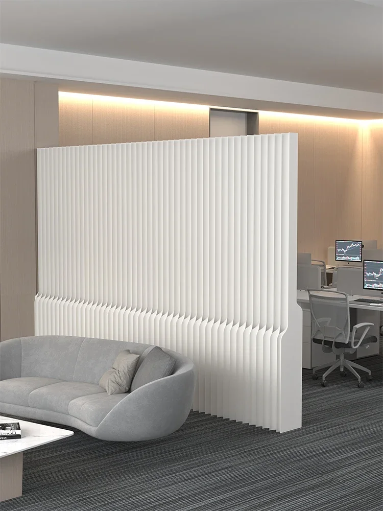 Folding Screen Simplicity Restaurant Honeycomb Paper Partition Wall  Arc-shaped Partition Wall