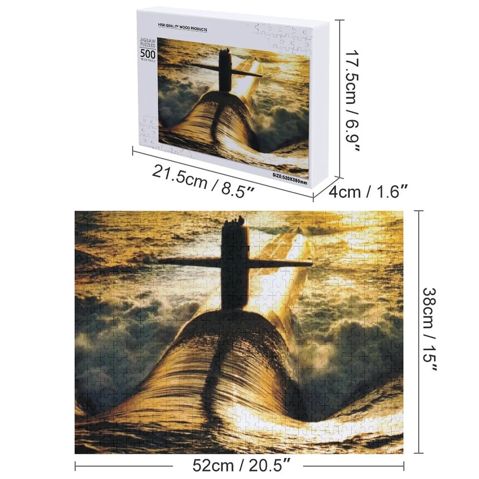 USS 메리랜드 (SSBN-738) 선박 상점 직소 퍼즐 나무 이름 동물 맞춤 선물 퍼즐