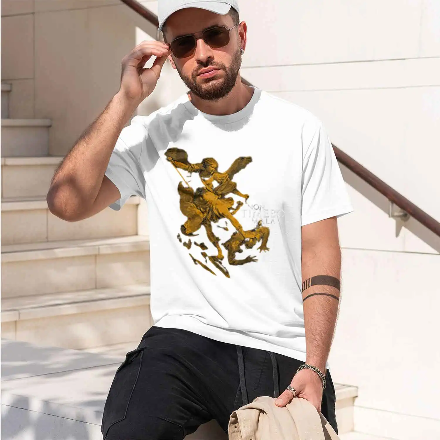 The Arangel St. Is The Protector Saint of s, Paratroopers, and Offers T-Shirt. Premium Shirt 2026 New Model Short-sleeve crewnec