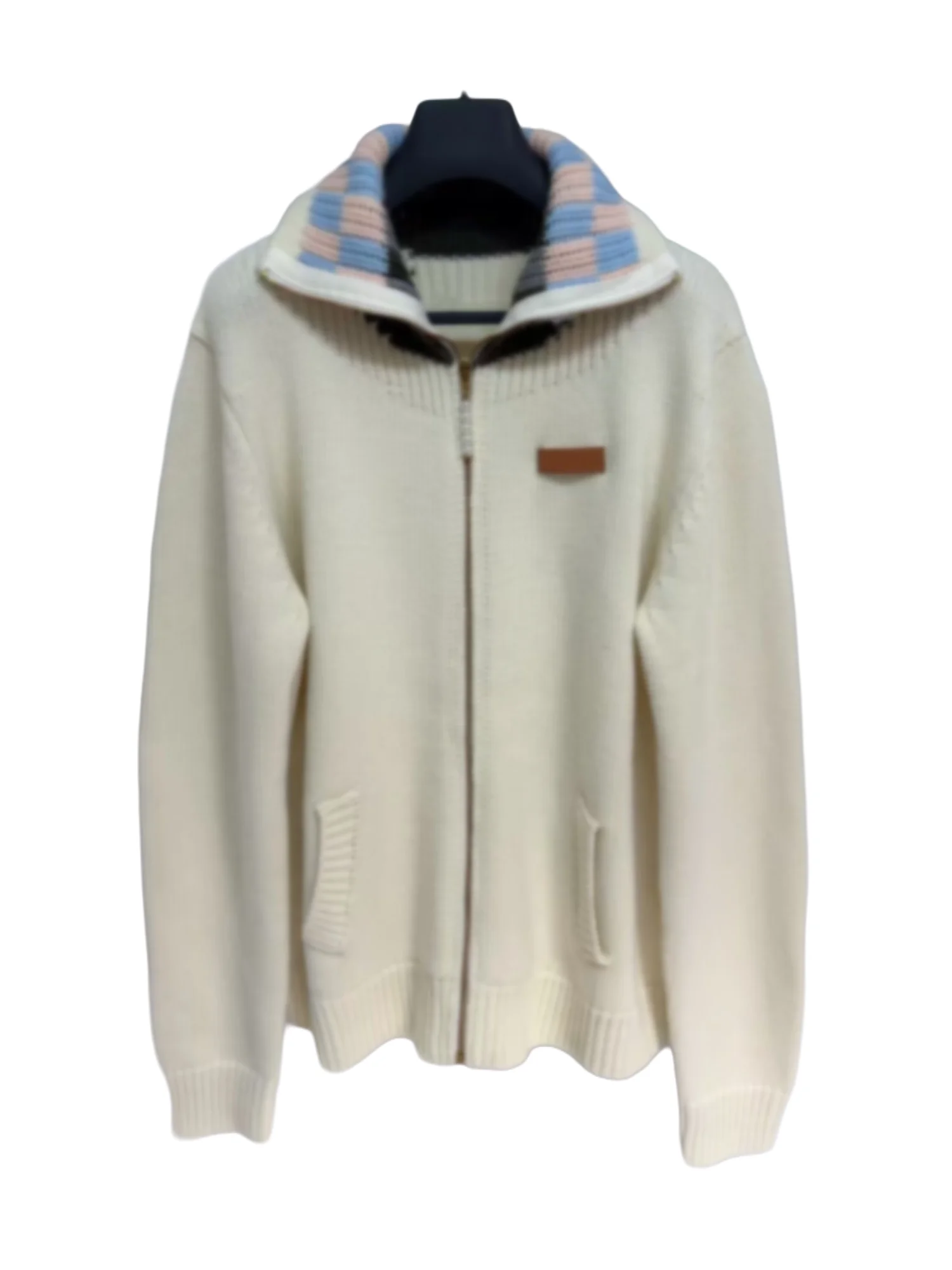 Autumn Winter New Sle Color Blo Stripe Loose Woolen Knitted Zipper Cardigan ex Casual Wear Soft Wool Blend Long Sve