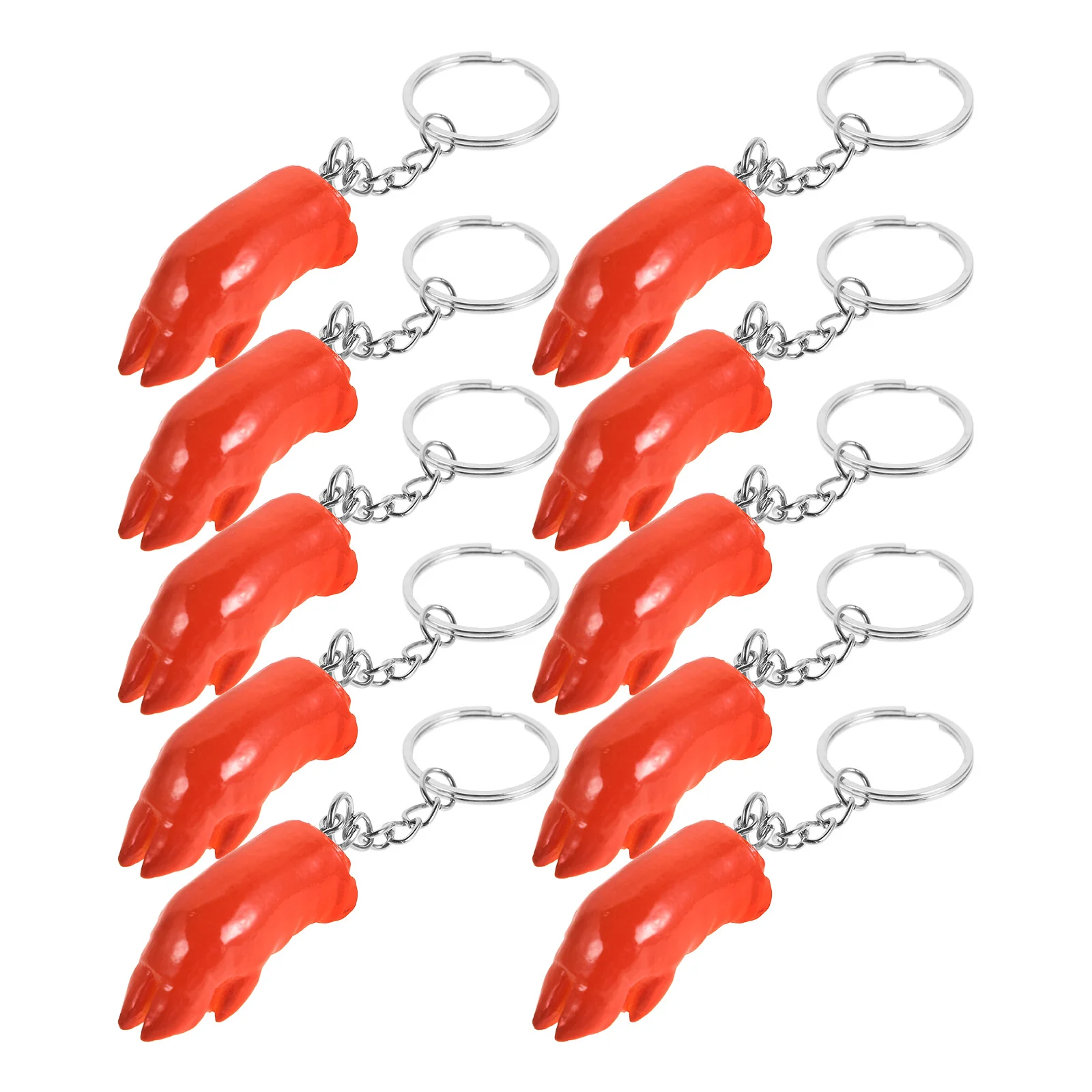 

10pcs Cute Kawaii Funny Car Purse Backpack Charm Keychains Feet Pendant Accessories Party Gifts Packaging