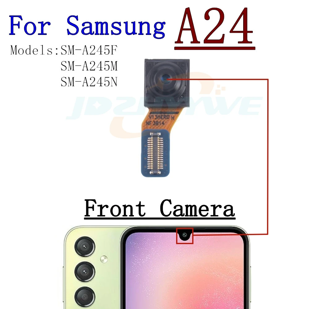 Câmera traseira traseira para samsung galaxy a24 a245f a34 a346b a346e módulo de câmera frontal selfie vista traseira peças de reposição