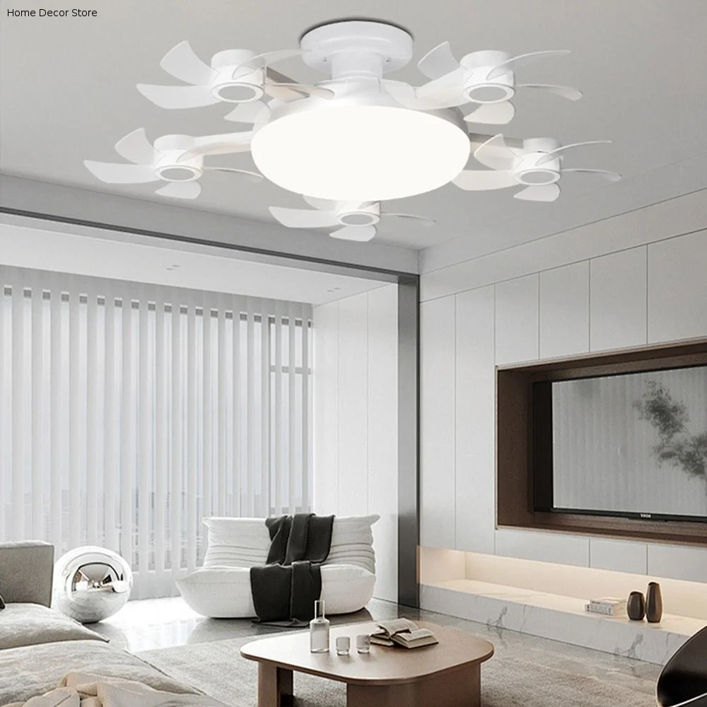 ventilateur-de-plafond-2-en-1-avec-5-tetes-lumiere-integree-vitesse-du-vent-reglable-telecommande-ventilateur-suspendu-avec-lumiere-led-economie-d'energie