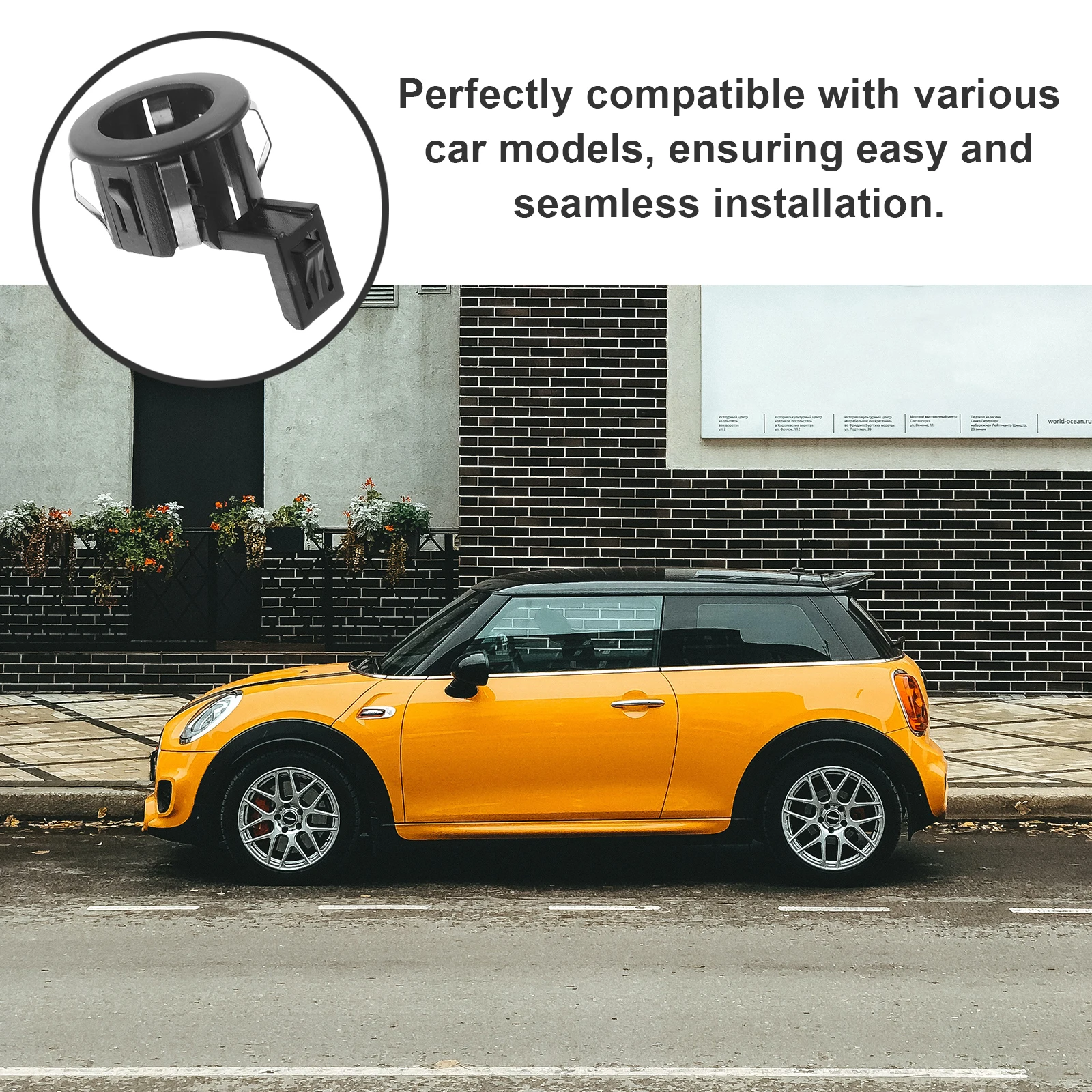 

Reversing Radar Bracket Assist Bezel Backup Parking Aid Sensor Bracket Bumper Parking Sensor Retainer Accessory Car Part Durable