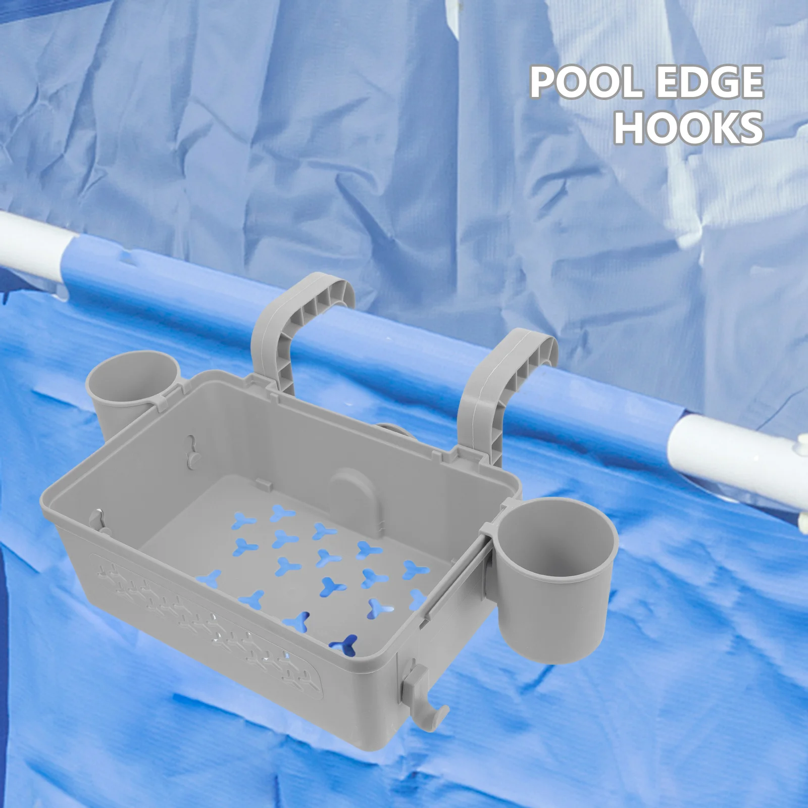 

1Set Detachable Pool Side Hanging Storage Basket Versatile Plastic Organizer for Towels Accessories Pool Storage Holder Outdoor