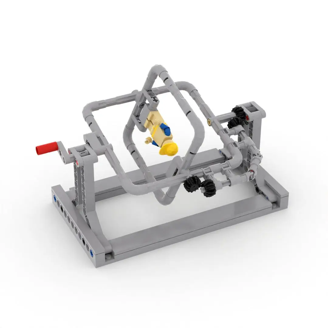 Small Engineer, Domestic Building Block Robot, Gear Mechanical Model Assembly, 3D Dizziness Machine Set, Teaching Aid MOC
