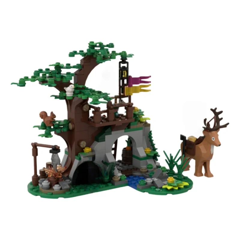 

MOC Средневековый лесной замок серии Модель Строительный набор - Маленькие детали Пазлы-пазлы 278 деталей - Подходит для всех любителей t