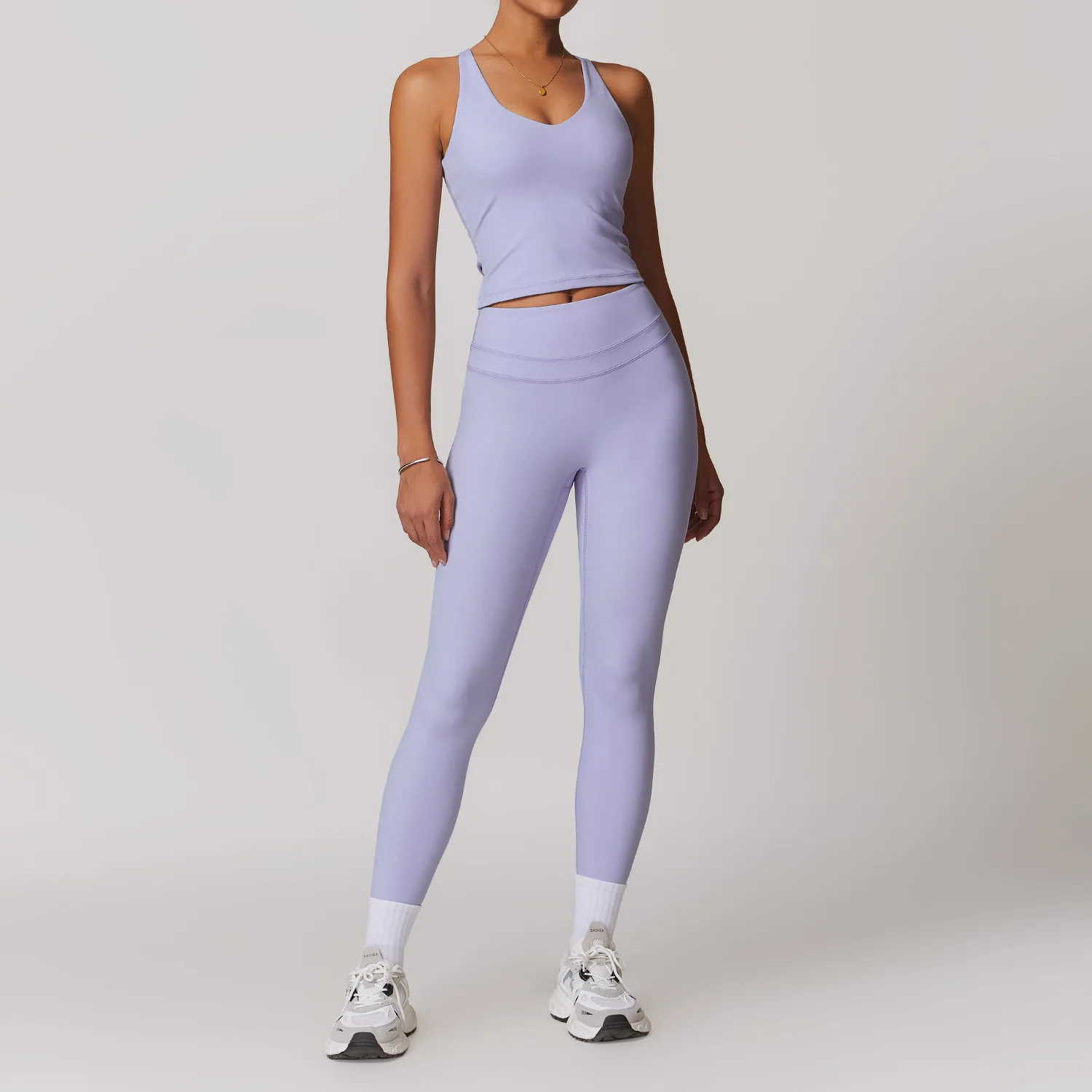 New Woman Gym Sportswear Sports Bra Leggings Two Piece Sets Outifits Naked Feeling Female Fitness Clothing Women Yoga Tracksuit