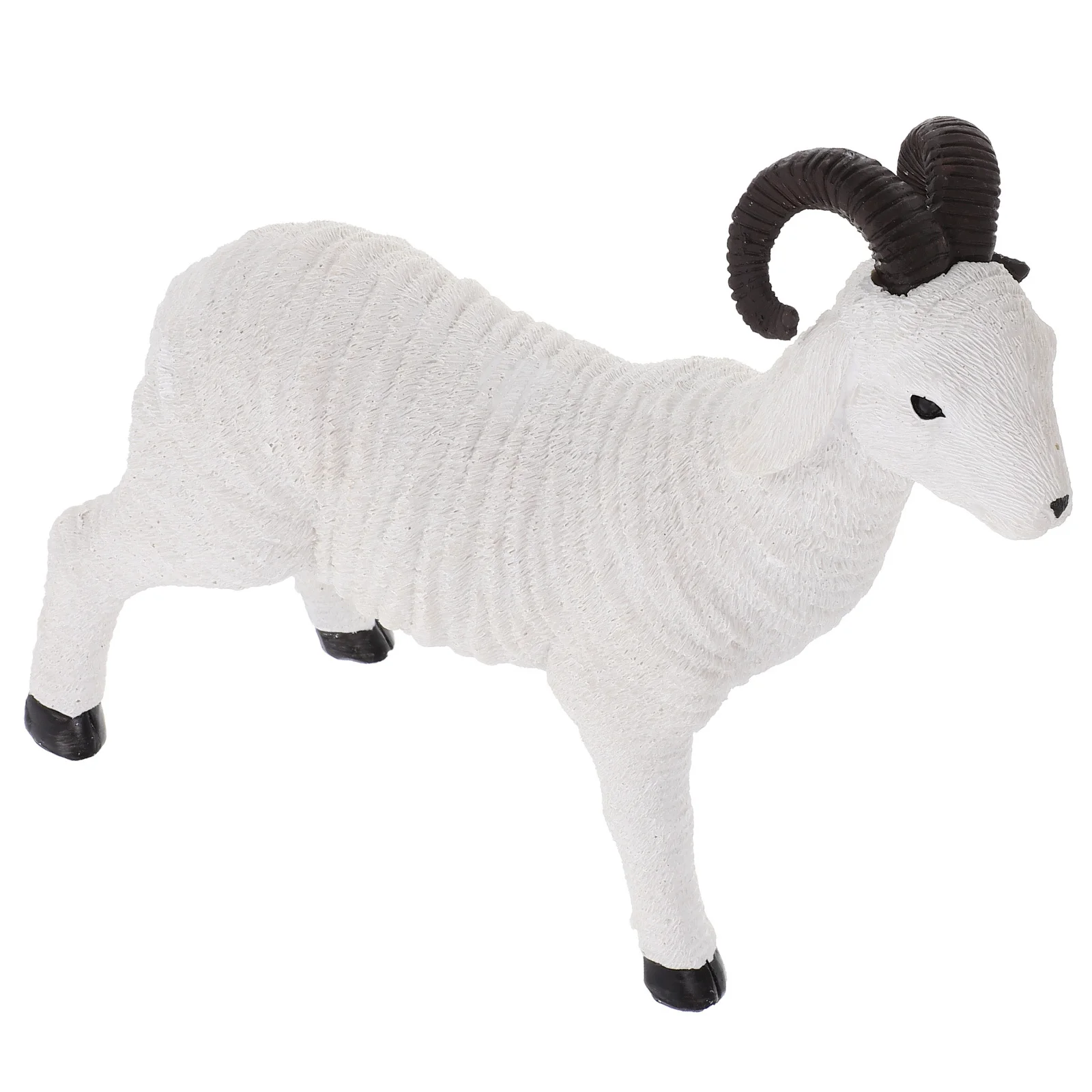 

Mini Resin Goat Sculpture Durable Animal Ornament for Garden Desktop Micro Landscape Yard Wild Animal Decoration