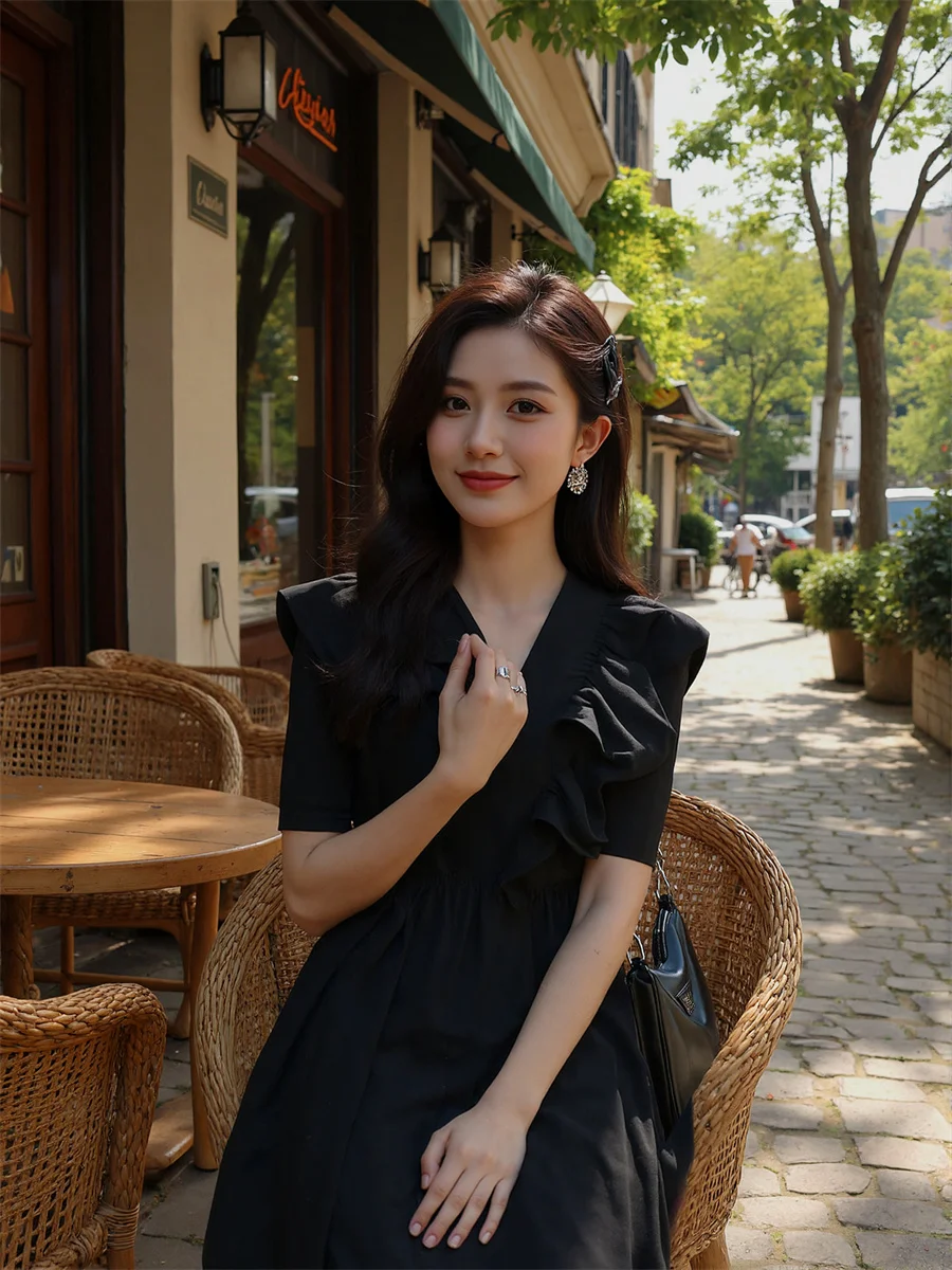 فستان نسائي أبيض أنيق أنيق بقصة عادية على الطراز الكوري تريند هالترنيك بدون ظهر مقصوص عالي الشق مسائي مثير ملهى ليلي