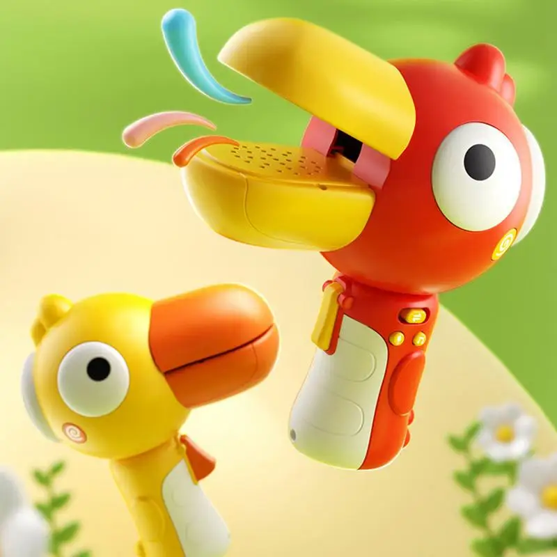 Kids Voice Changer Toys Cartoon Bird Funny Megaphone Recording Toy Children Speaker Hand Mic Vocal Toys Amplifier Recorder