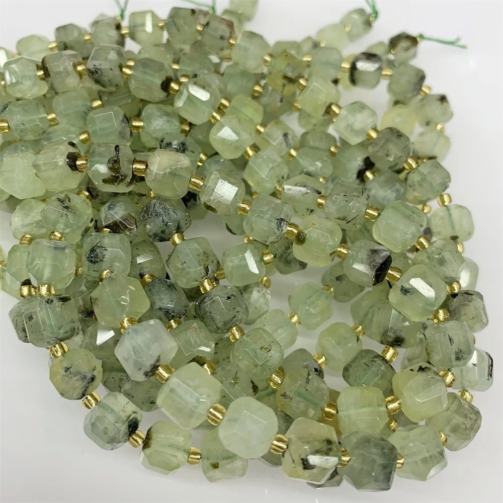 6-7 8-9mm Natural Super Seven Amazonite Cube Beads Faceted Square Gemstone Crystal Beads Loose Beads for Diy Jewelry Making