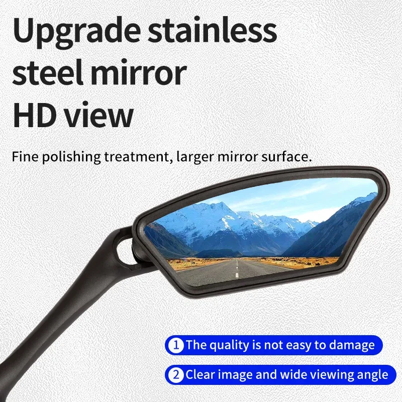 

Bicycle Rearview Mirror 360 Degree Adjustable Lightweight Wide Angle Rotatable Bike Mirror Handlebar Bike Rearview Mirror HD