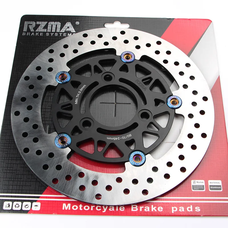 RZMA Universal Motorcycle CNC 6061T6 Aluminum Alloy 70mm 3 Holes Floating Disc E-Motorcycle 245mm*58mm Brake Disc 38HRC