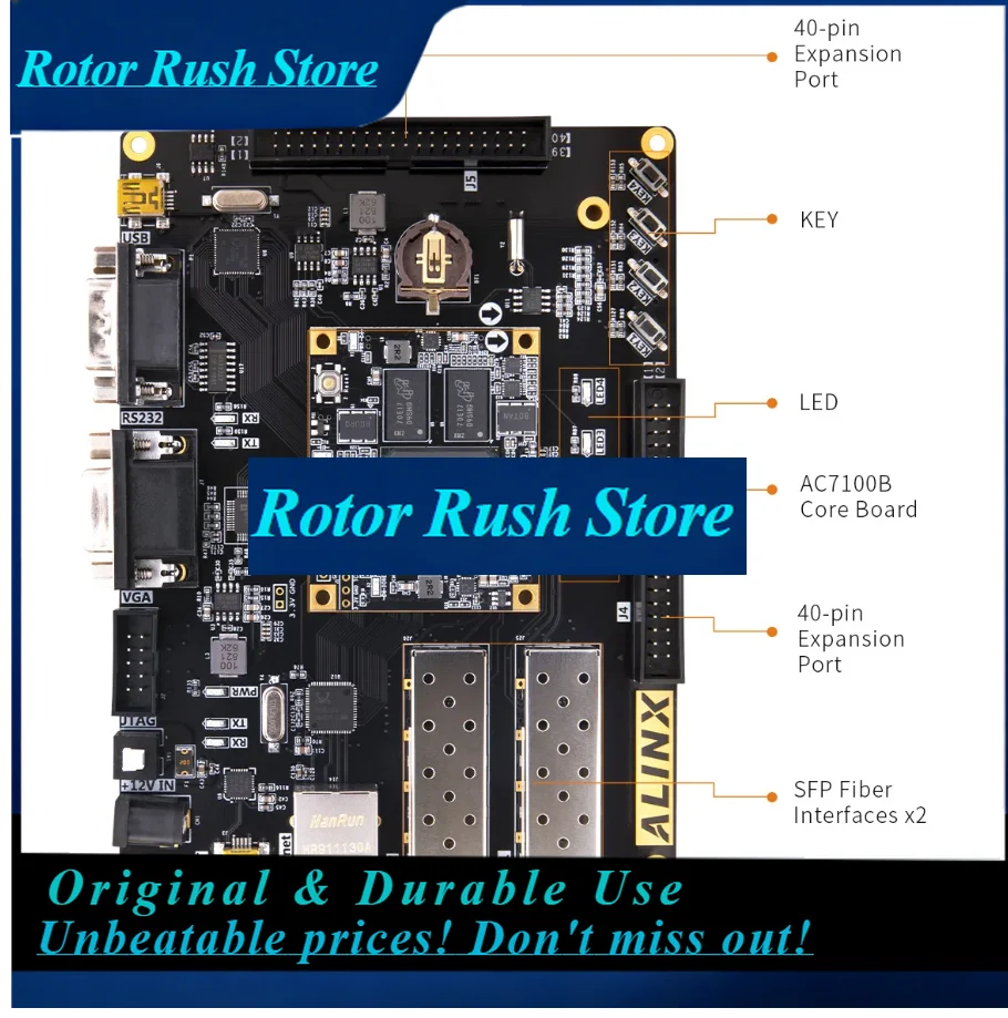 RoRuSALINX XILINX AX7102 Artix-7 FPGA Breakout Board Development Kit Single Board Computer