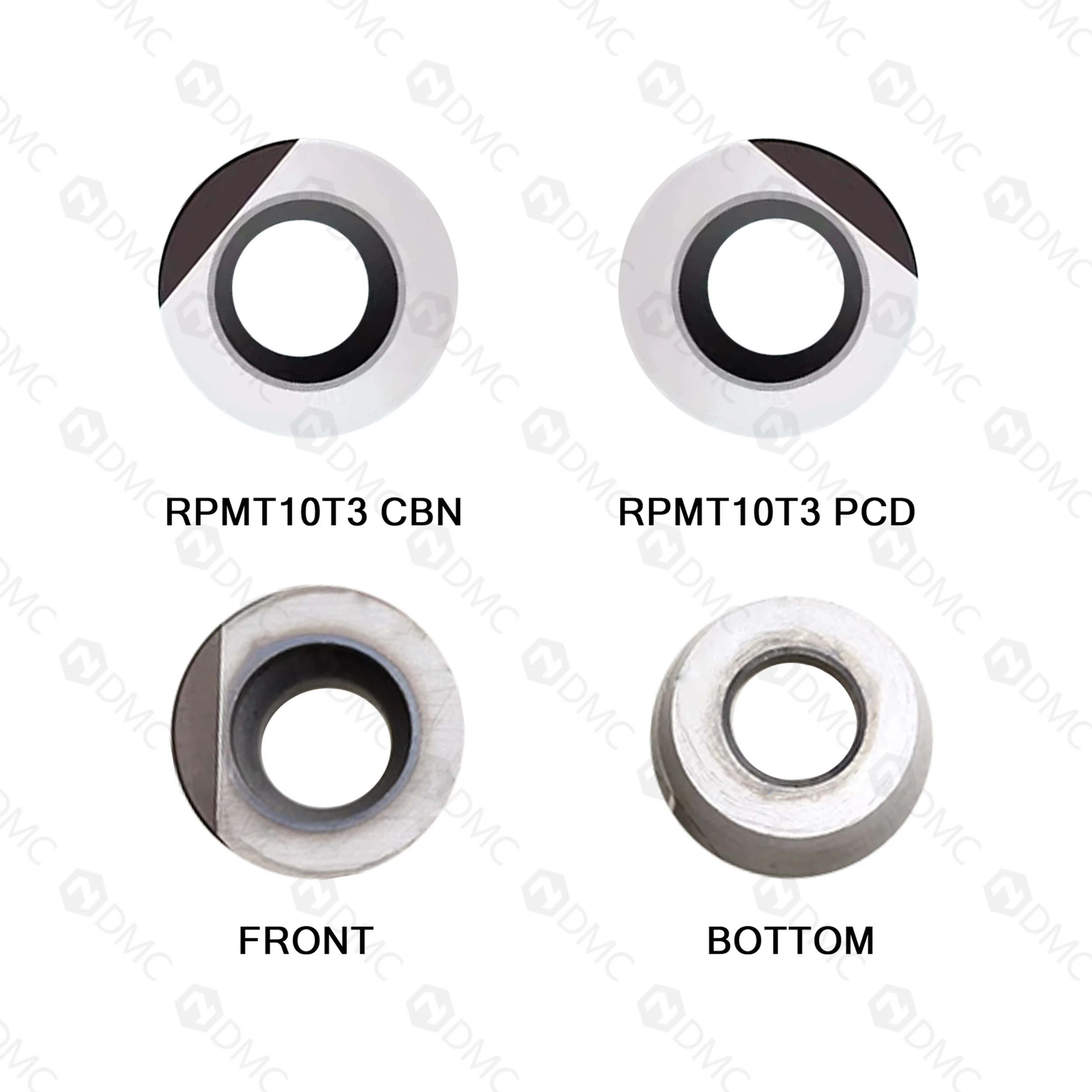 RPMT10T3 PCD CBN Cubic Boron Nitride Blades High-quality Milling For Quenched Steel And Copper Aluminum R5 Round Blade CNC Tools