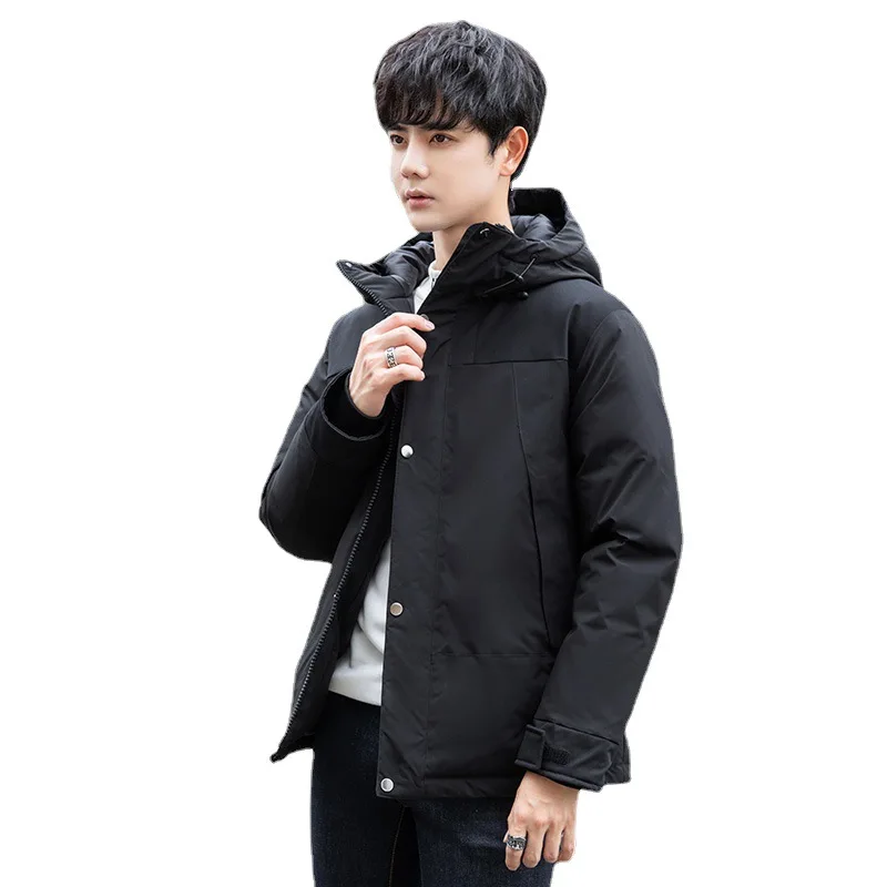 Down Jackets Men and women White Winter Coats 2022 New Men's Short Hooded Warm White Duck Down Jackets for outdoor brand
