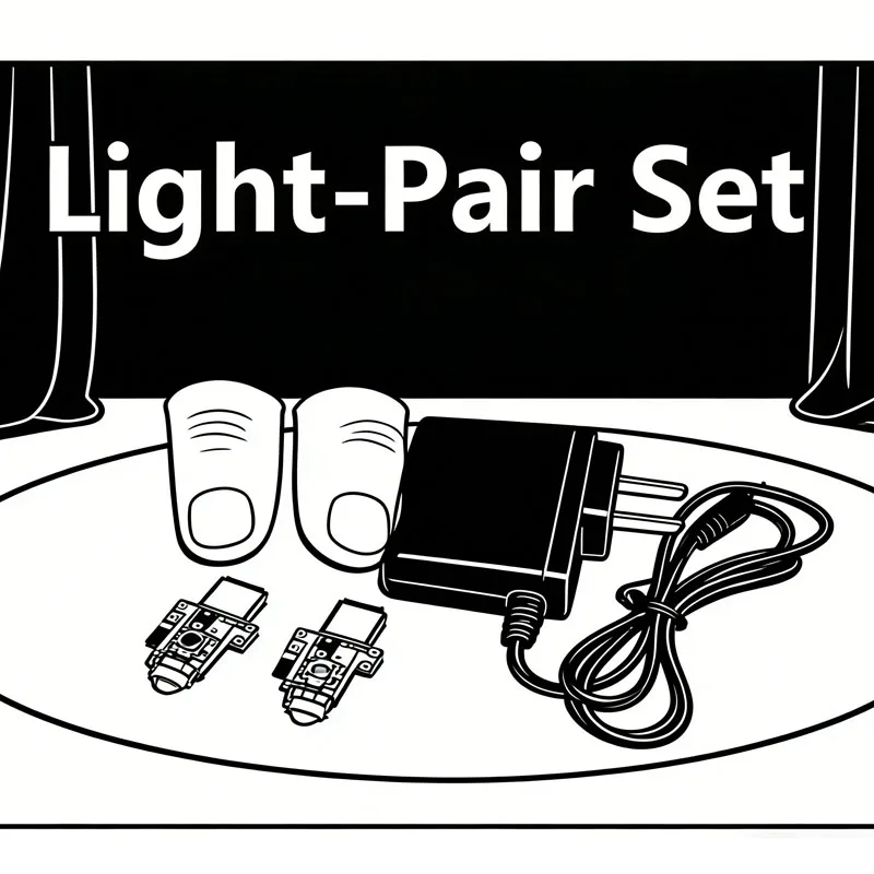 Professional Light-Pair Set Magic Tricks (White/Green/Blue/Red) Top Qulity Stage Magic Props Super Light Magic Tools Magician