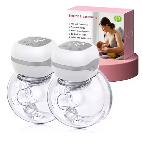 Jheppbay Electric Breast Pump BPA-Free 3 Modes &amp; 12 Levels Hands Free Breastpump with 21/24/27 mm Flange for Breastfeeding